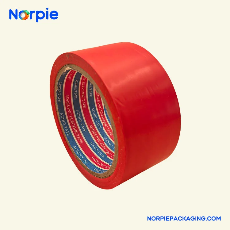 शुद्ध लाल चेतावणी टेप